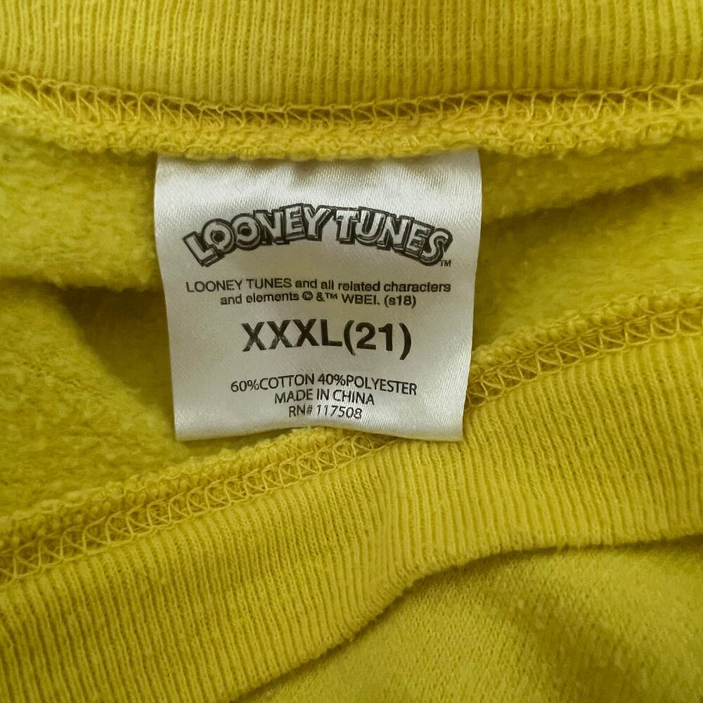 Looney Tunes Tweety Bird Yellow Crewneck Sweatshirt XXXL - Picture 3 of 9